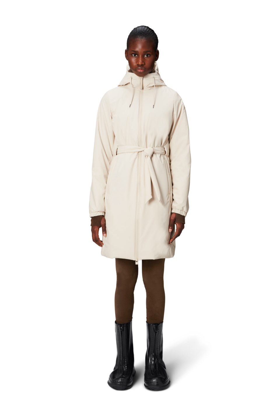 Rains Lohja Long Insulated Curve Jacket Dune Jackets Coats 47 Frocks Online Store