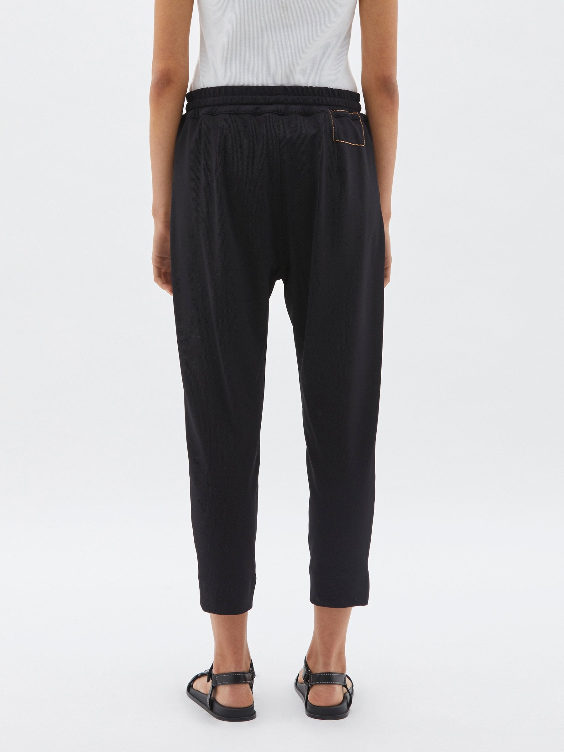 Bassike - Stretch Twill Tapered Pant Black | Pants | 47 Frocks